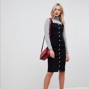 Black Overall Jumper Dress